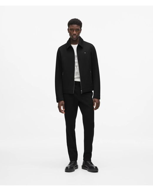 Karl Lagerfeld Black Zip-Up Punto Jacket for men