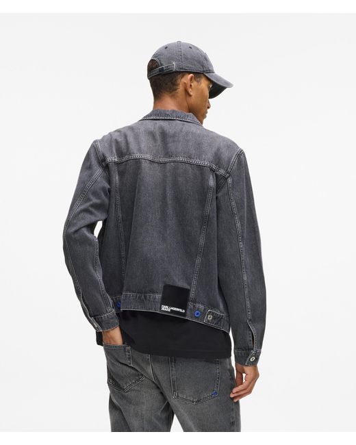 KL Jeans Gray Regular-Fit Denim Jacket for men