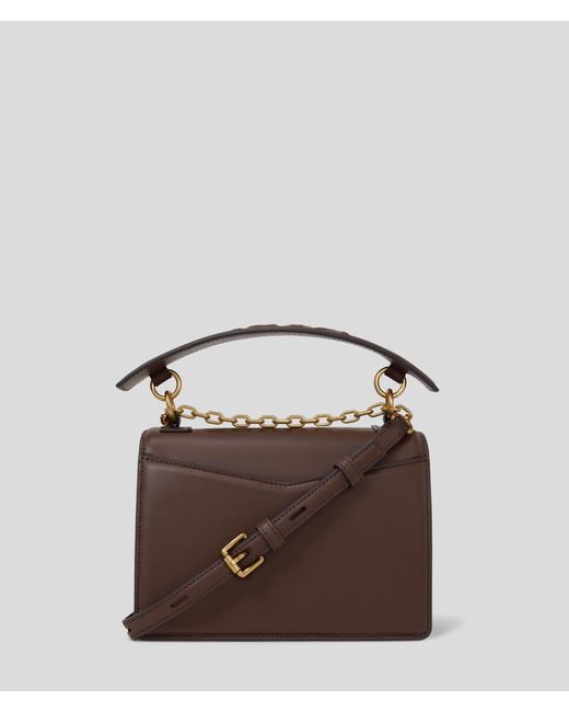 Karl Lagerfeld Brown K/seven Grainy Suede Shoulder Bag