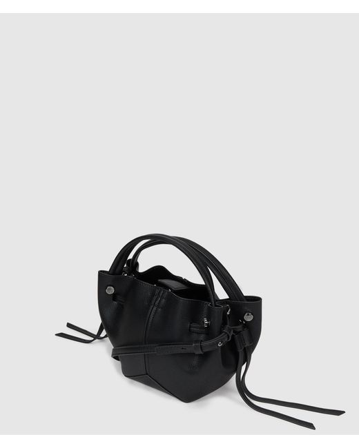 Karl Lagerfeld Black K/Pierced Mini Bucket Bag