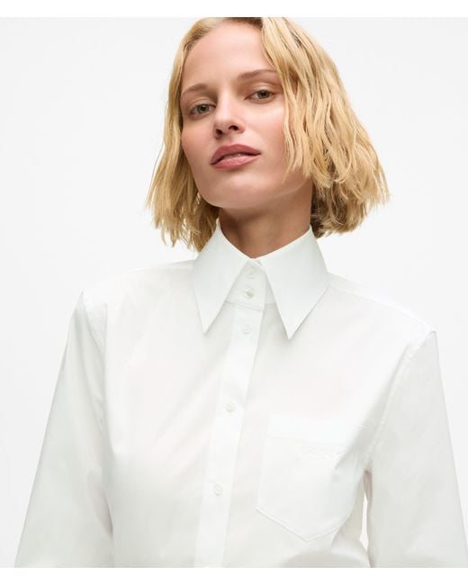 Karl Lagerfeld White Poplin Blouse