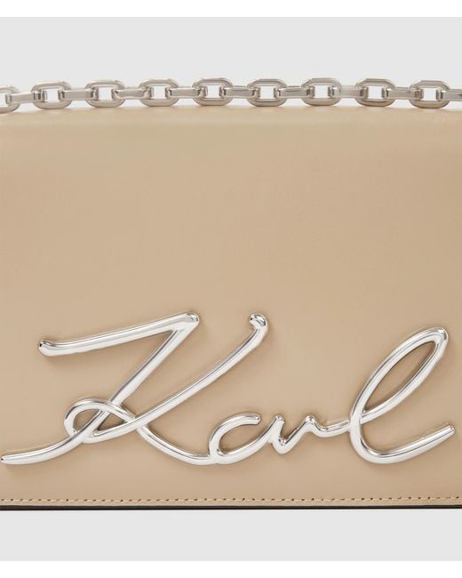 Karl Lagerfeld Natural K/Signature Small Crossbody Bag
