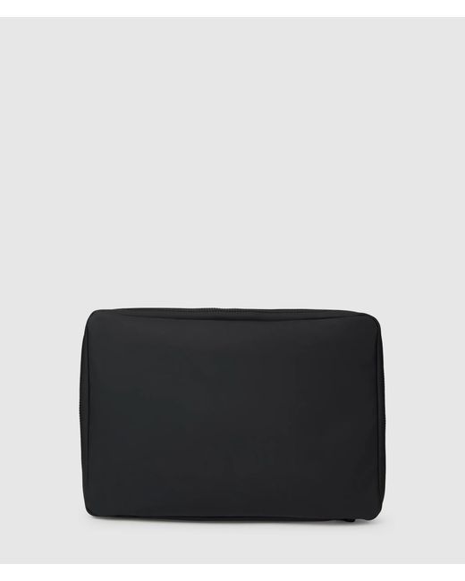 KL Jeans Black Coated Karl Quote Laptop Pouch for men