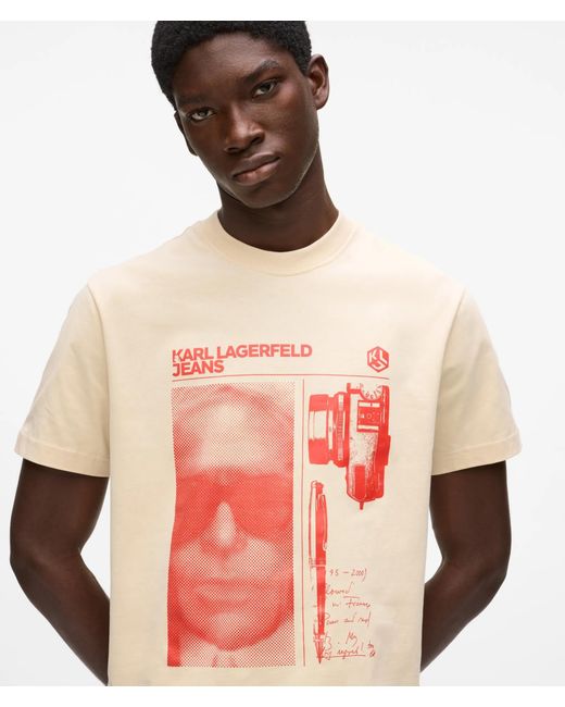 KL Jeans Multicolor Graphic Karl Print T-Shirt for men