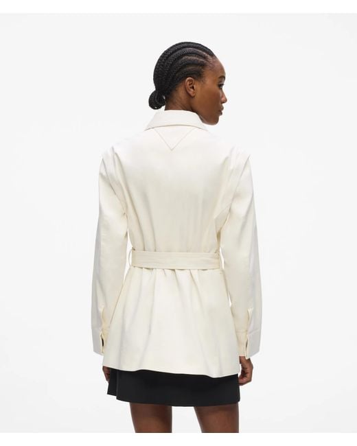 Karl Lagerfeld White Short Transformer Coat