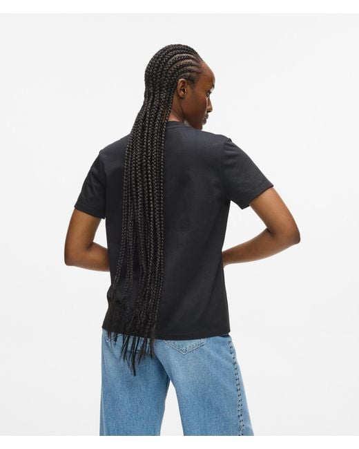 Karl Lagerfeld Blue Studded Signature T-Shirt