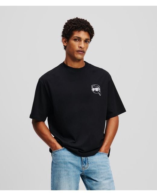 Karl Lagerfeld Black Ikon T-Shirt for men