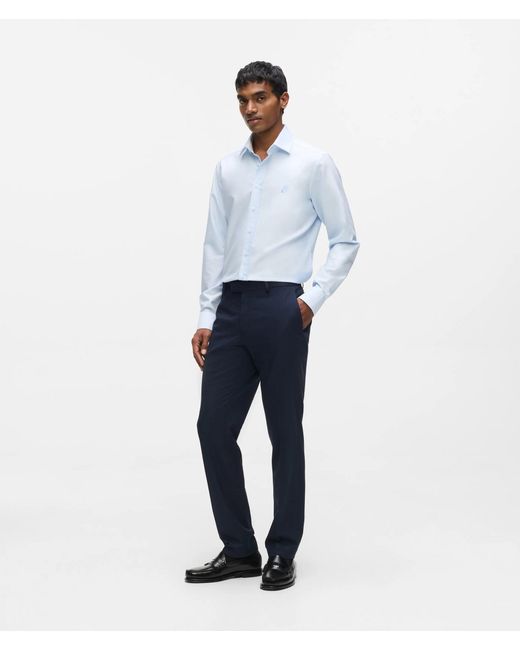 Karl Lagerfeld White Tonal Kameo Shirt for men