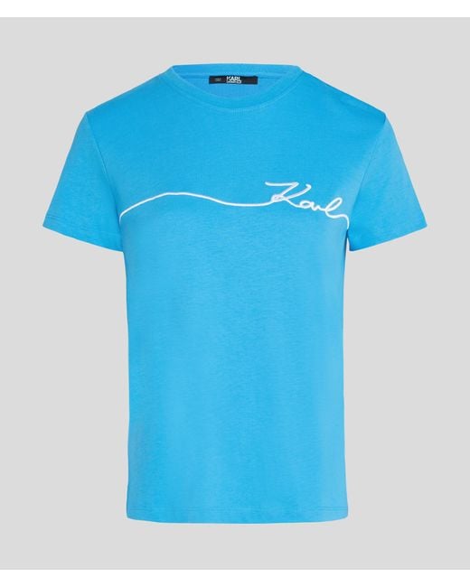 Karl Lagerfeld Blue Karl Signature T-shirt