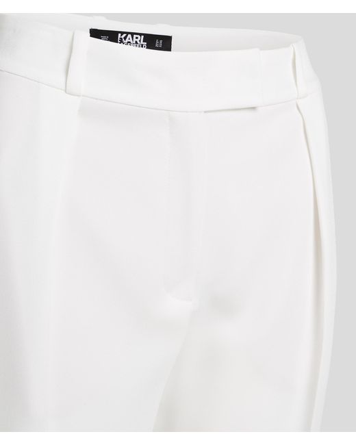 Pantalon Habillé À Empiècements Contrastants Karl Lagerfeld en coloris White