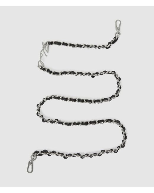 Karl Lagerfeld White K/Signature Chain Shoulder Strap