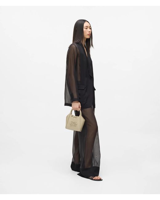 Karl Lagerfeld Natural K/Autograph Patch Mini Tote Bag