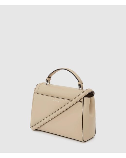 Karl Lagerfeld Natural K/Autograph Small Top Handle Bag