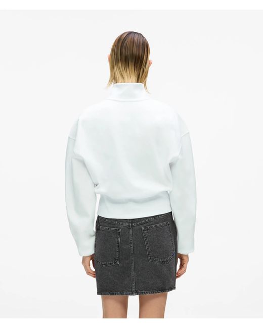 KL Jeans White Half Zip Sweatshirt