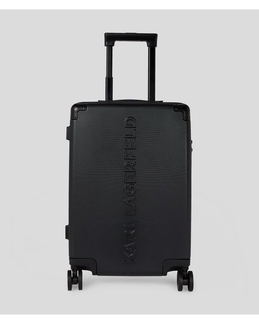 Karl Lagerfeld Black K/Travel Hard-Shell Trolley Case for men