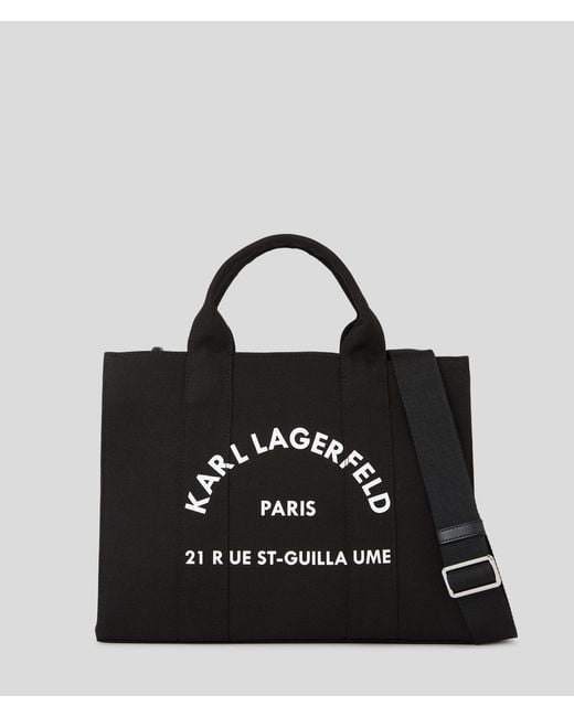 Karl Lagerfeld Black Rue St-Guillaume Medium Tote Bag