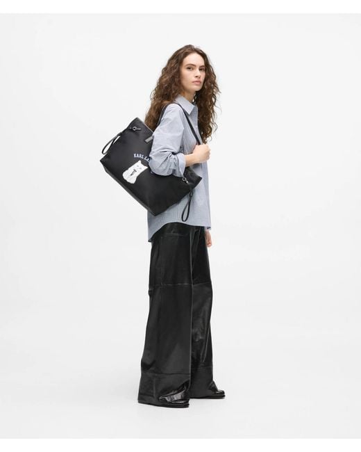 Karl Lagerfeld Black Ikon Choupette Tote Bag