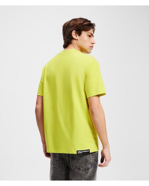 KL Jeans T-Shirt Mit Logo, Herren, Größe in Yellow für Herren