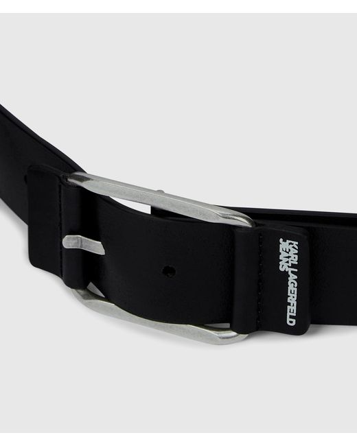 KL Jeans Black Vintage Leather Belt for men
