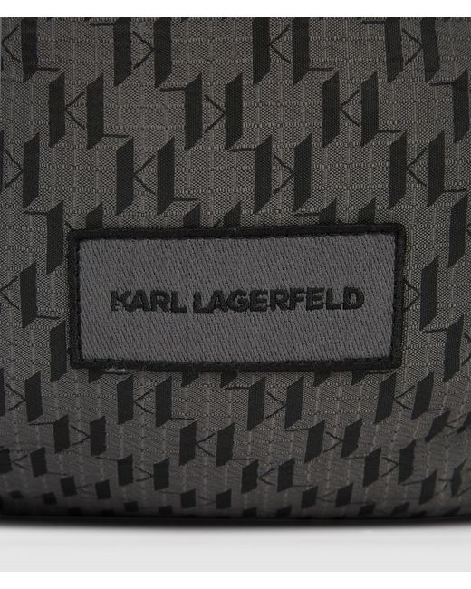 Karl Lagerfeld K/Monogram Rucksack Aus Ripstop, Herren, Größe in Gray für Herren