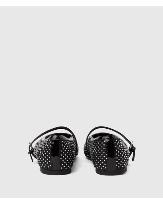 Karl Lagerfeld White Karo Gemstone Mesh Mary Janes