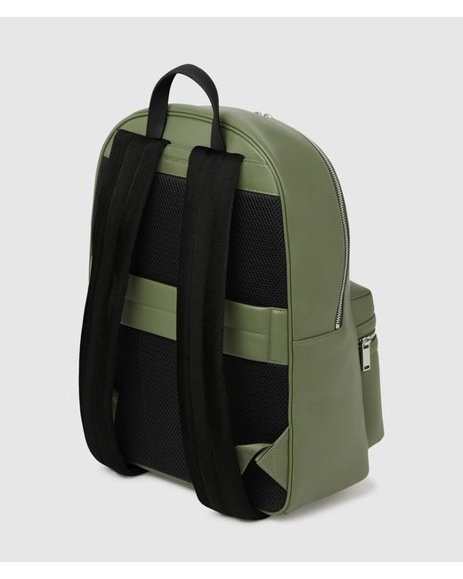 Karl Lagerfeld Green Monogram Patch Backpack for men
