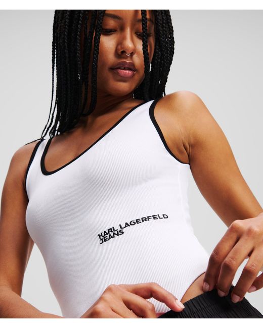 Body Côtelé KL Jeans en coloris White