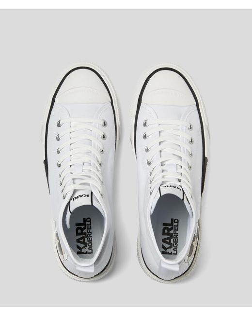Karl Lagerfeld White K/ikonik Nft Kampus Max Iii High-top Sneakers