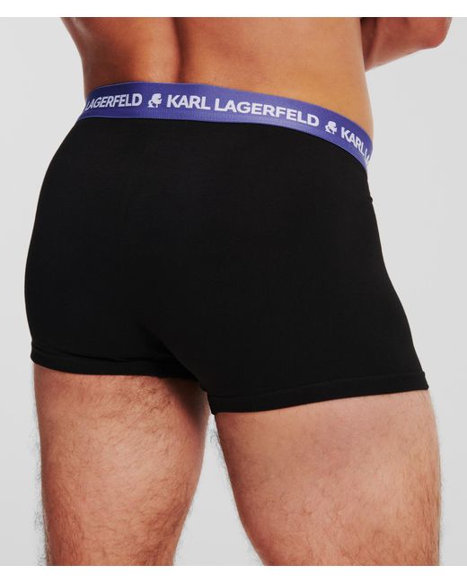 Karl Lagerfeld Black Karl Logo Trunks - 3 Pack for men