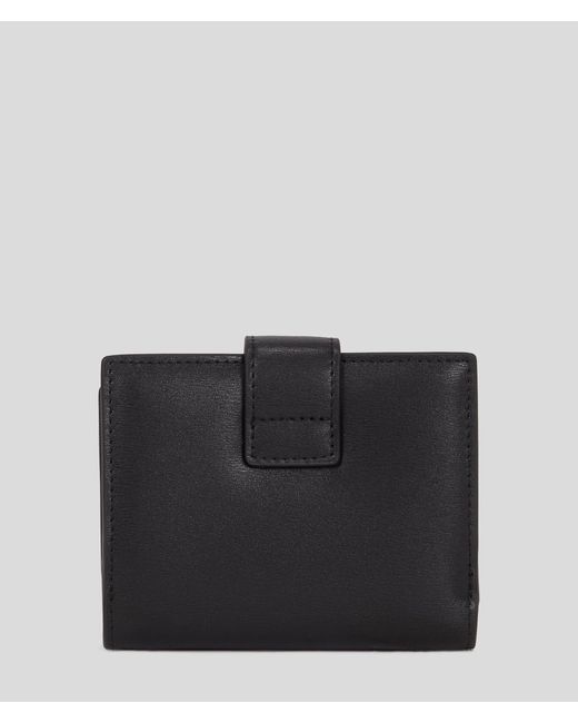 Karl Lagerfeld Black K/Autograph Mittelgrosses Portemonnaie Mit Vorhängeschloss, Frau, Größe