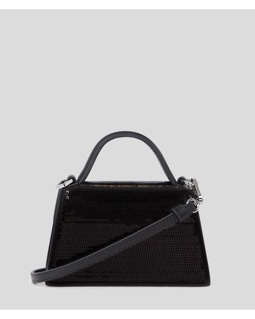 Karl Lagerfeld Black K/signature Sequin Nano Bag