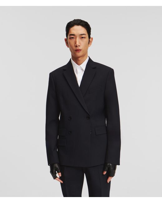 Karl Lagerfeld Black Double-breasted Jacket for men