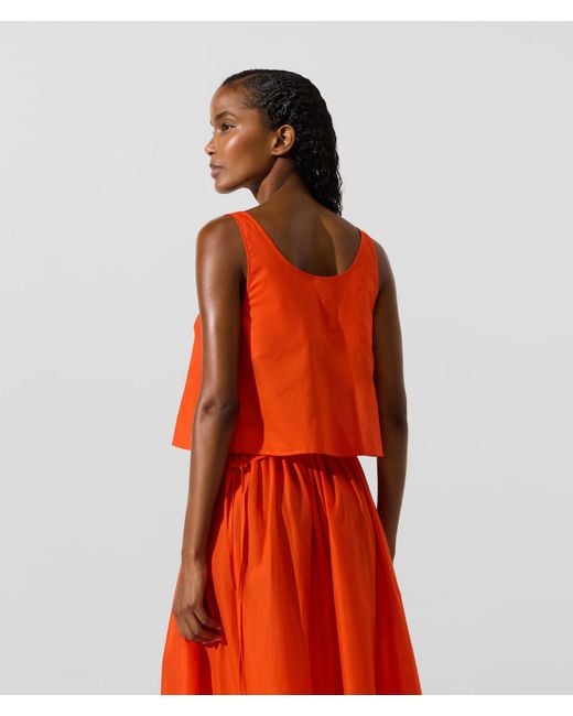 Karl Lagerfeld Red Tie-Front Beach Top