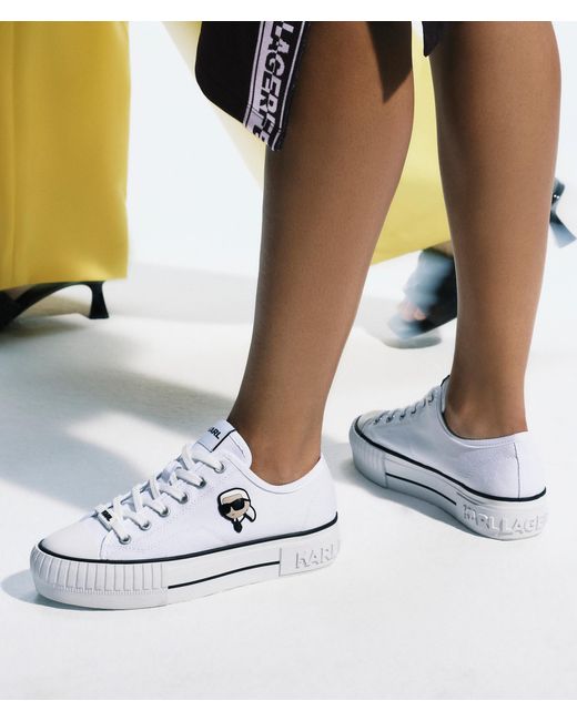 Karl Lagerfeld White K/ikonik Kampus Max Sneakers