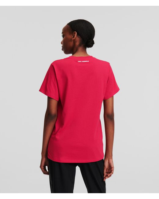 Karl Lagerfeld Red K/ikonik Patch T-shirt