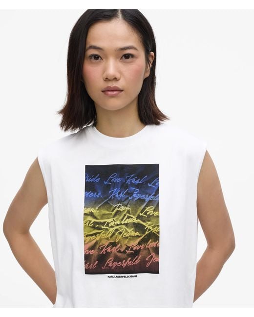 KL Jeans White Love Letter Tank Top