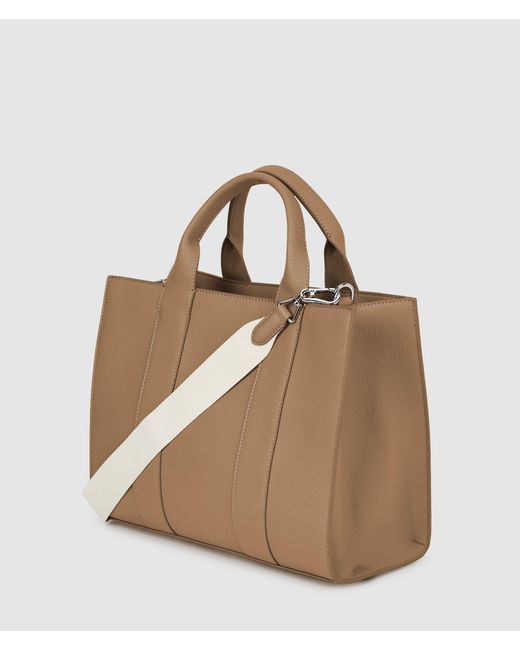 Karl Lagerfeld Brown Rue St-Guillaume Medium Tote Bag