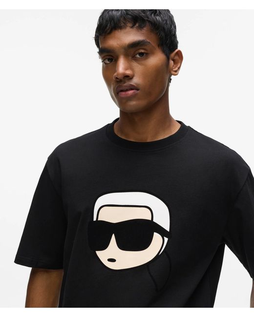 Karl Lagerfeld Black Ikon Karl Bold Graphic T-Shirt for men