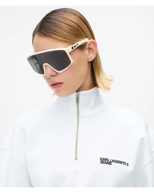 KL Jeans White Half Zip Sweatshirt