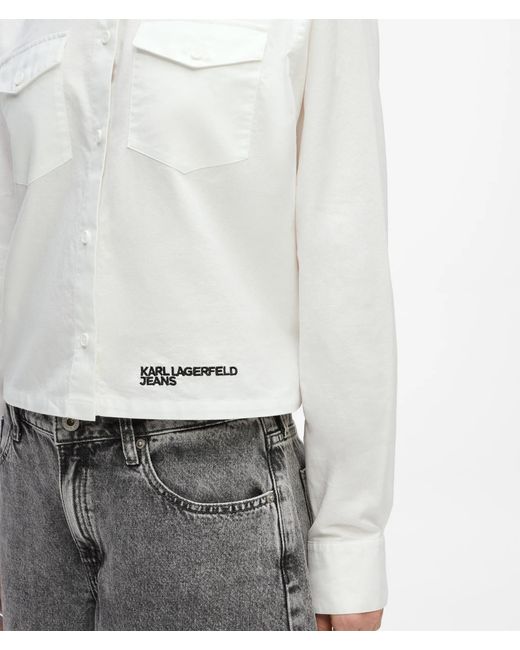 KL Jeans White Logo Oxford Shirt