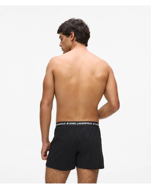 Karl Lagerfeld Black Jersey Boxer Shorts – 3-Pack for men