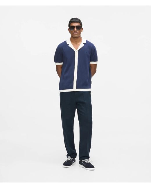 Karl Lagerfeld Blue Linen Suit Pants for men