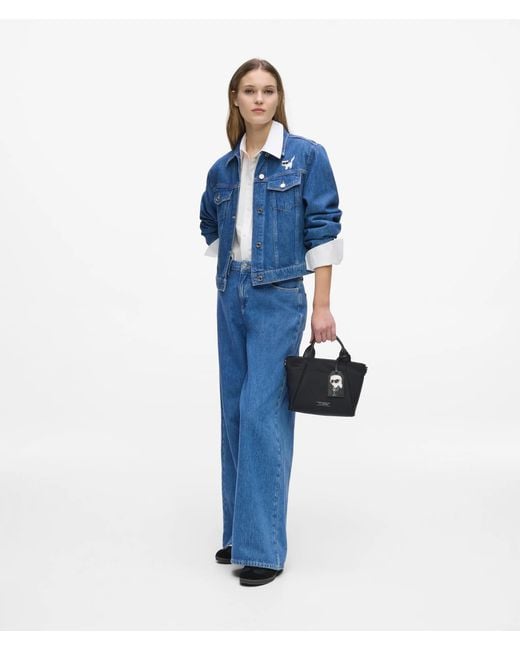 Karl Lagerfeld Blue Ikon Choupette Denim Jacket