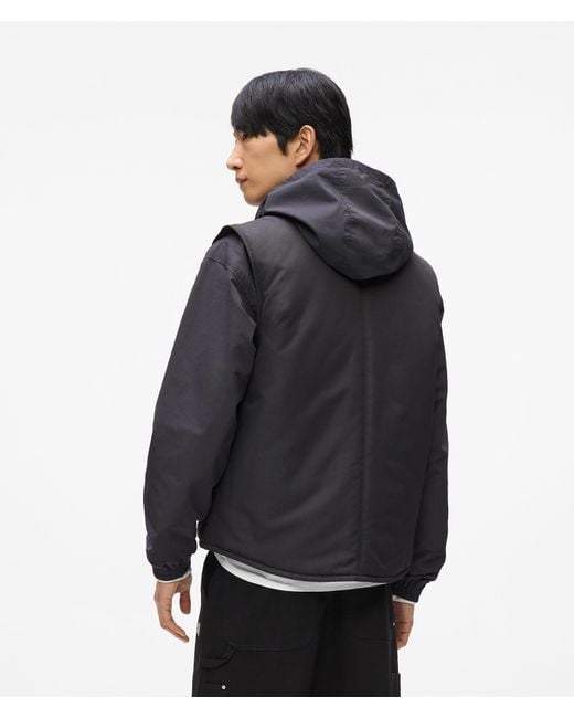 Karl Lagerfeld Blue Ikon Padded Gilet for men