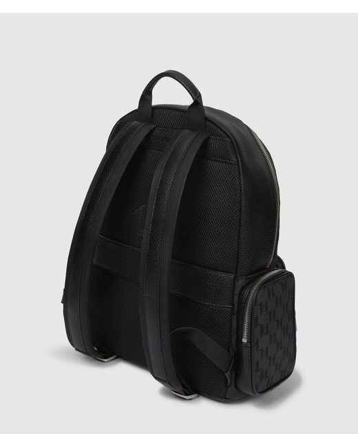 Karl Lagerfeld Black K/Monogram Jacquard Backpack for men