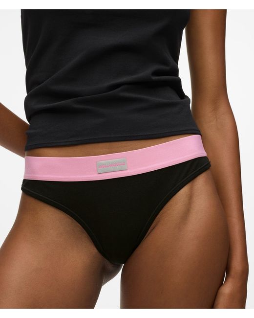 Karl Lagerfeld Multicolor Logo Tab Thong – 7 Pack