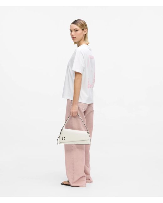 KL Jeans Natural Geo High-Shine Flap Bag