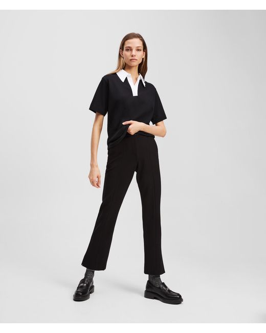 Karl Lagerfeld Black Signature Polo Shirt