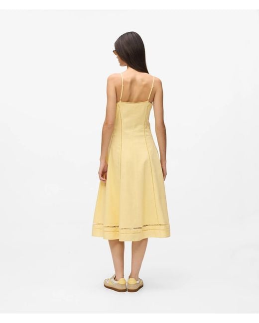 Karl Lagerfeld Metallic Cut-Out Embroidery Dress