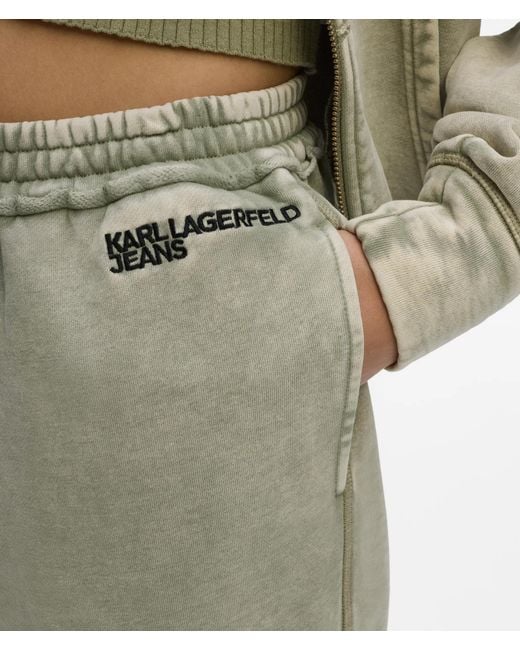KL Jeans Green Washed Relaxed Sweatpants